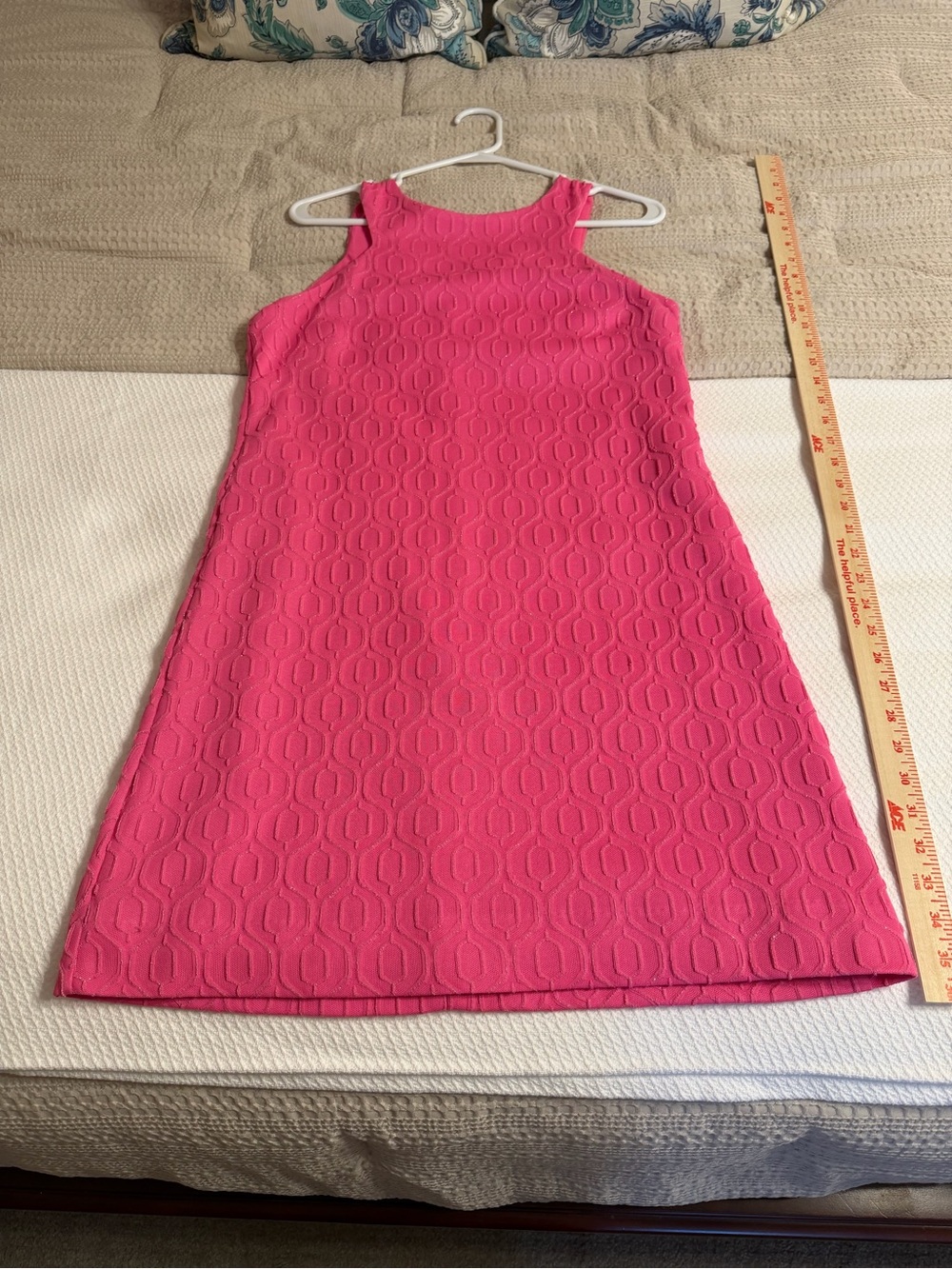 Lilly Pulitzer Hot Pink Textured Sleeveless Shift Dress